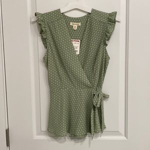 Monteau green blouse/tank